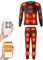 32 Bereiche Beheizte Thermische Unterwäsche Set, App Control Motorradbekleidung Fleece Thermal Shirt Hose, Ohne Batterie,Schwarz,3XL