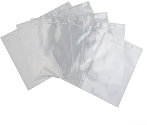 10 Pockets A5 Photo Sleeves Transparent Postcard Sleeves, Kpop Photocard Protector Fits A5 Binder for Kpop Album MD Photocards (A5-2 Gird)
