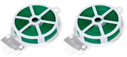 ARBUTUS Alambre de Jardín Recubierto de Plástico, Alambre Plastificado Verde 1mm Cuerda de Alambre para Sujetar Plantas, Ideal para Jardín, Hogar. (200 Metros)