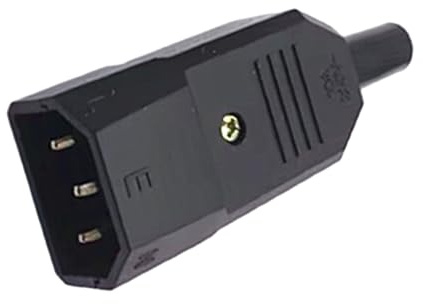 Xuanxi Confezione da 5 connettori IEC 320 C14 maschio/C13 femmina adattatore in linea spina per elettrodomestici e ufficio IEC C14 maschio a 3 poli adattatore connettore di alimentazione rewirable