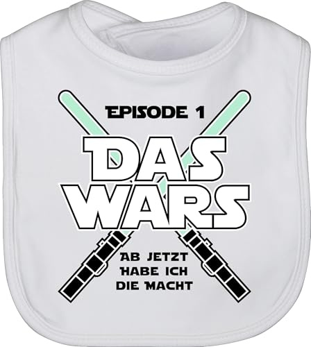 Shirtracer - Baby Lätzchen - Zur Geburt - Das Wars Ab jetzt habe ich die Macht - schwarz