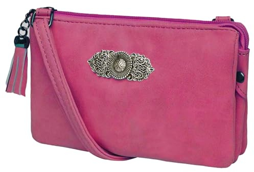 Moschen Bayern Trachtentasche Dirndltasche Damentasche Handtasche Umhängetasche Ledertasche - Pink
