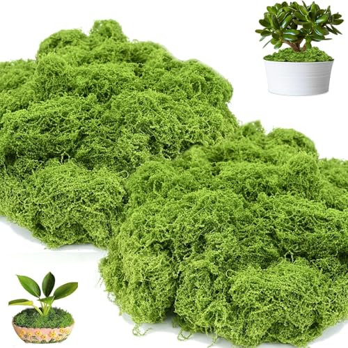 ATSGJLZN 200g Kunstmoos zum Dekorieren, Kunstmoos, Künstliches Moos Deko, Kunst Moos, Fake Dekomoos Bastelmoos DIY für Wände, Aquarien und simulierte Gartendekorationen verwendet
