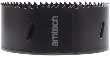 Amtech - 102mm Hole Saw, M35 High-Speed Steel Metal Hole Saw with 39mm Cutting Depth for Wood, Plastic, Metal Sheets, and More, Durable and Heat-Resistant, 4-6 Teeth Per Inch (4 Inch)