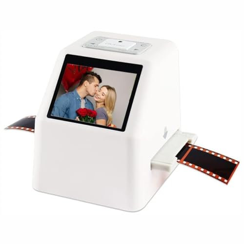 MegLob Digital filmskanner, negativ och glidskanner med 2,4in LCD -skärm, professionell filmskanner digitizer, för konvertera 35mm, 135, 110, 126KPK och Super 8mm till JPEG -bilder