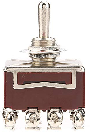 JUROUPI ON/OFF/ON 3 POSIZIONE Interruttore a Levetta 4PDT 12 PIN 12mm 15A/250VAC 10A/380VAC
