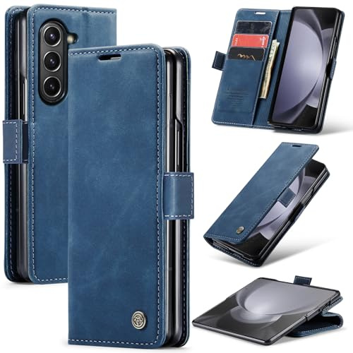 Phernykas Wallet Case for Z Fold 6, Blue