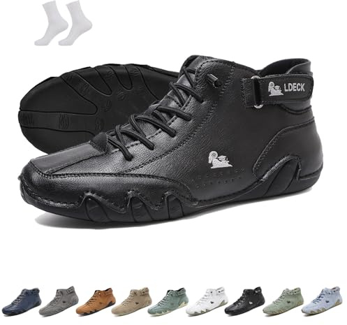 Bottes montantes à enfiler pour hommes et femmes, fabriquées en Italie, chaussures Beck, antidérapantes, légères et respirantes, baskets décontractées pieds nus(Noir,42 EU)