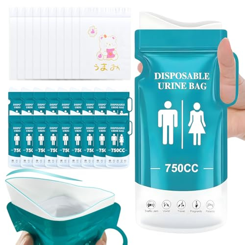 18 Stück Urinbeutel für Unterwegs Frauen Taschen WC Urinbeutel für Unterwegs Männer Notfalltoiletten fürs Auto Frauen Mobile Toilette Auto 10 Stück Toilette für Unterwegs Auto Reisetoilette Erwachsene