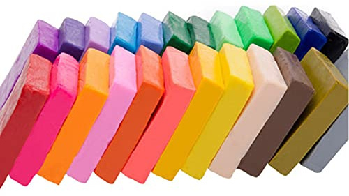 Ejoyous Kit D'argile Polymère 24 Couleurs, Pâte à Modeler Non Collante Sûre, Polyvalente pour les Projets de Bricolage et L'artisanat pour les Enfants et les Artistes