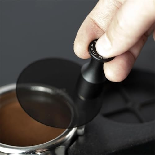 FUBESK Strumento di aspirazione magnetico per schermo a disco in acciaio inossidabile, resistenza regolabile con design leggero in lega di alluminio, facile rimozione per macchine da espresso, nero