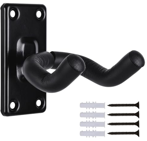 WOGOD Gitarren-Wandhalterung, Hakenhalter, Ständer, 1 Stück, Schwarz