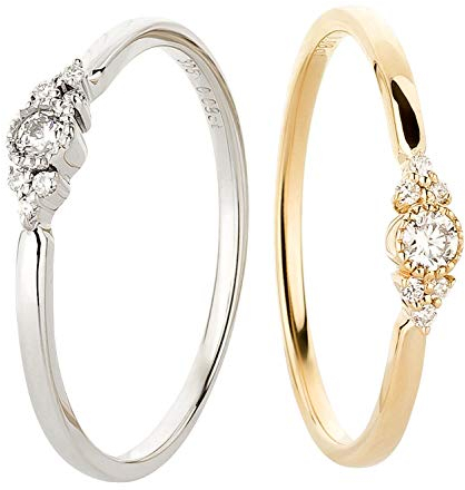 Ardeo Aurum Damenring aus 375 Gold Weißgold mit 0,08 ct Diamanten Brillant in verzierter Zargenfassung Verlobungsring Gr. 58