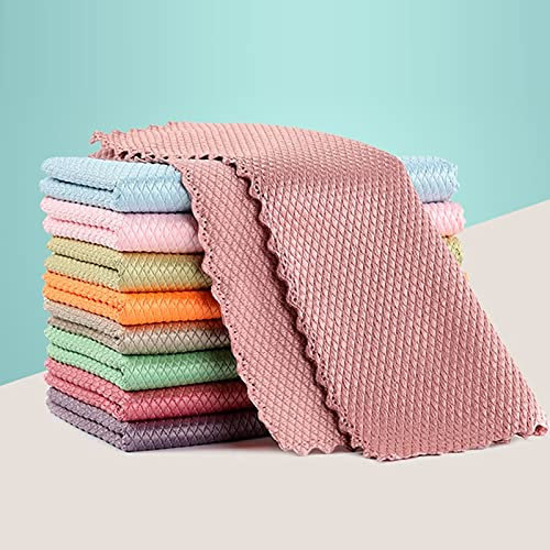 JIANGLAI Cloth Cleaning Glass Towel Rag Absorbent Scouring Pad Kitchen Table Rag Dish Cloth Kitchen Towels Roll