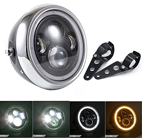 Faro anteriore del motociclo Faro anteriore del motociclo da 7,5 pollici a LED per fari Cafe Racer Bobber Chopper