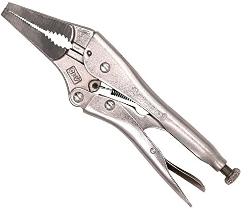 WEDO Langbeck - Tenazas Herramienta Alicates de Agarre con Función de Sujeción y Tornillo de Ajuste, 9''