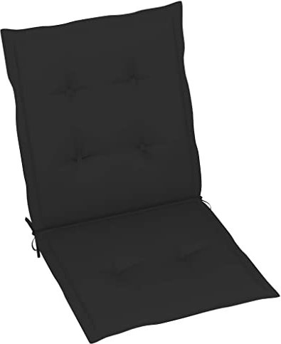 INLIFE Gartenstuhlauflagen 6 STK. Schwarz 100x50x3 cm