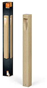 LEDVANCE SMART+ Outdoor WiFi-Wegeleuchte 7,5W, 600lm, Holz, mit warmweißem Licht (3000K) und 16 Mio. Farben, hochwertiges Aluminiumgehäuse, steuerbar per App, kompatibel mit Amazon, Google und Co.