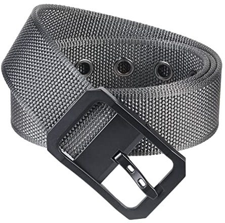KYEYGWO Einstellbare Nylon Gürtel für Herren und Damen, Einfarbig Stoffgürtel Causal Jeansgürtel Outdoor Militärgürtel Freizeit Arbeitsgürtel mit Legierung Dornschließe