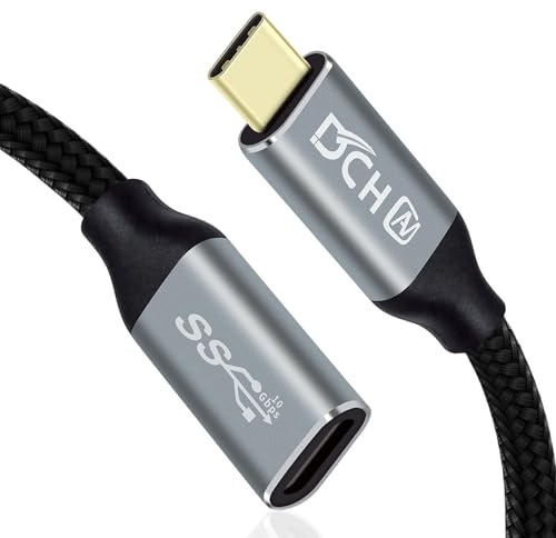 DCHAV 1 m 100 W USBC auf USBC Kabel Stecker auf Buchse 4K Videoausgang 10 Gbit/s Datenübertragung 3.1 Gen 2 PD, 20 V, 5 A, Schnellladung, Typ C auf Typ C, Monitorkabel, Nylon