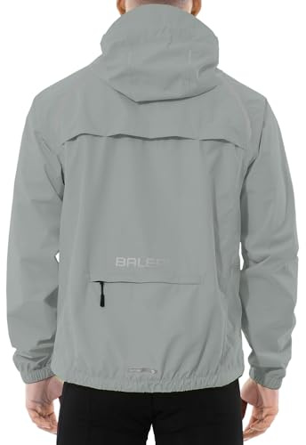 baleaf Giacca Ciclimo Uomo Impermeabile Antivento Leggero da Moto Trekking Running Grigio 3XL