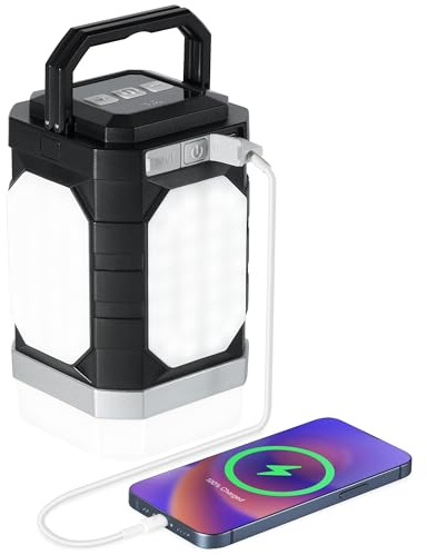Sinvitron Camping Lantern Rechargeable–30,000mAh Portable Camping Lights, QC3.0 Fast Charging,1000 Lumens,350H Runtime,IPX5 Waterproof Emergency Light for Hurricanes,Power Outages,Camping