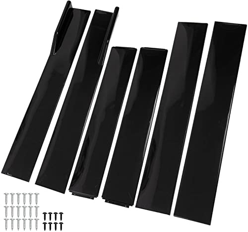 AUTOXBERT 2.2m Gloss Black Universal Car Side Skirts Extension Rocker Panel Splitter Lip,Universal Side Skirts Extension Rocker