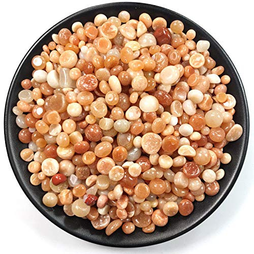 BYLSAGWHT 50 g de gravier en cristal rouge naturel semi-cercle pour décoration de jardin, convient pour arranger des vases, des aquariums, des jardins et des fontaines