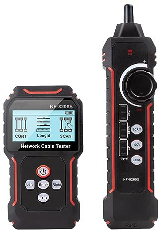 NF-8209S Network Cable Tester, Multifunction Wire Tracker Network Cable Tester for CAT5 CAT6 LAN Cable Tracker POE Tester, RJ45 Cable Tracker