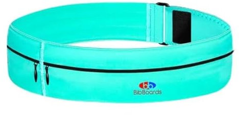 BibBoards Running Belt for Phone, Turquoise, 38-48 in