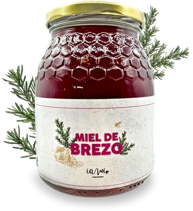 IAMI Miel Cruda de Brezo 1 kg | Artesanal de la Sierra de Espadán Castellón | Textura cremosa | Elaborada por apicultores con métodos tradicionales | Para desayunos, infusiones y repostería
