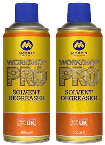 Workshop Pro Solvent Degreaser Spray - Powerful Water-Washable Non-Caustic Formula 2x400ml