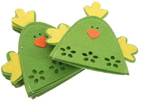 BUGUUYO 4pezzi Copriuova Forma Sacchetti Decorativi per Uova Articoli per Feste Pasquali Decorazioni da Tavola Primaverili Sacchetti Riutilizzabili per Conservare Uova