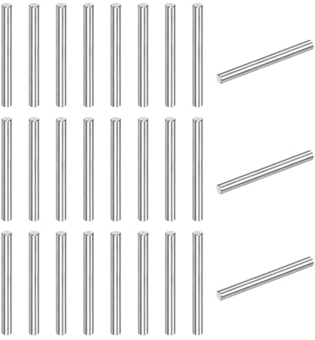 M METERXITY 50 Stück 304 Edelstahl Zylinderstifte, 3x30mm, Spannstifte, Metallstifte, Befestigungsstifte, Regalstifte, für Möbel, Bastelprojekte, Regal