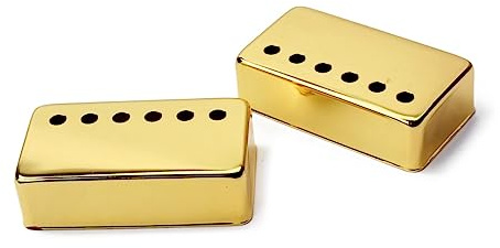 Abaodam Goldene Pickup Abdeckungen 6-loch 50/52mm für E-gitarren mit Schutz und Einfacher Montage