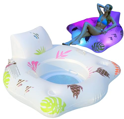 Accendere La Piscina Letto Gonfiabile Balneare, Pisciness Gonfiabile | Alta Capacità Di Carico 2 Proprietari Bevande Allungate Acquisto Carrello Chlier Mattress Piscine, Supporto Mucchio