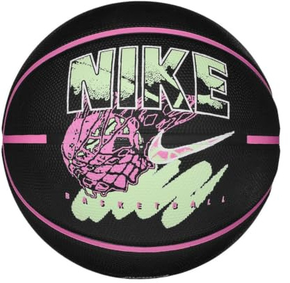 Nike Everyday Playground Basketball 8P Graphic – Outdoor Basketball mit Grafikdesign – Street Basketball – Deflated geliefert, Black/Playful Pink/White/Barely Volt, 6