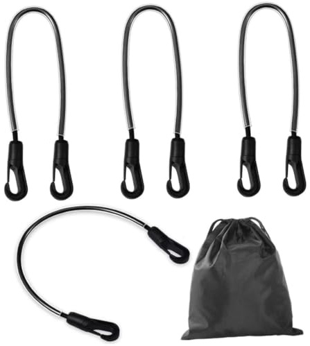 Xoeryoy Correas para Las piernas de la Manta del Caballo, Correas elásticas para Manta de 21-27 Pulgadas con Clips de Doble Extremo, Suministros para Caballos con Bolsa, 4 Uds.