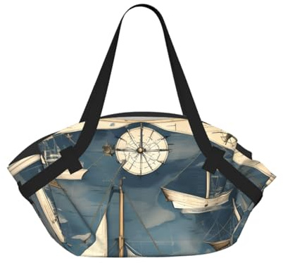 Nautico Barca A Vela Stampa Mappa Pieghevole Borsa Da Campeggio Duffle Bag Impermeabile Borsa Da Viaggio Campeggio Materasso Per Parco Esterno Spiaggia