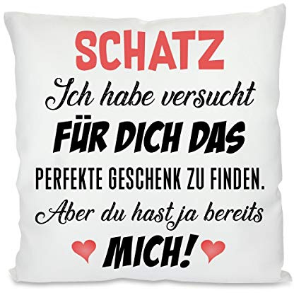 Herzbotschaft Kissen mit Motiv - Ich Habe versucht für Dich das perfekte...