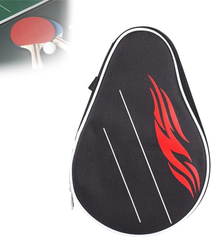 BigKing Table Tennis Racket Case,Table Tennis Racket Case Pings Pong Paddle Bat Bag With Balls Pouch, Black
