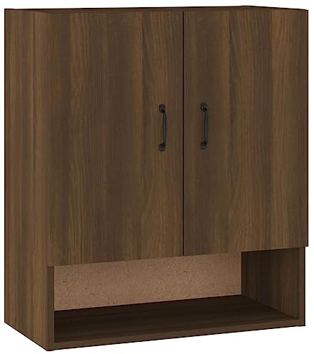 vidaXL Armoire Murale Meuble de Rangement Armoire Suspendue Meuble de Salle de Séjour Intérieur Chêne Marron 60x31x70 cm Bois d'Ingénierie