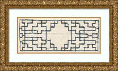 ArtDirect Anonymous 18x10 Gold Ornate Frame and Double Matted Museum Art Print Titled - Trellis-Work Design (1815-22)