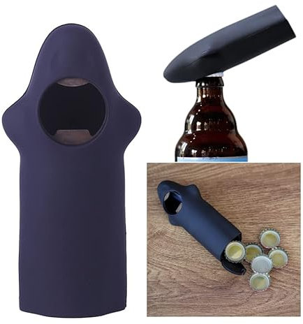 Flaschenöffner mit Auffangbehälter, FainFun Bieröffner mit Auffangbehälter, Flaschenöffner aus Plastik für Bier, Cola, Limonade, Bierdeckel Auffangbehälter Als Geschenk für Männer und Bierliebhaber