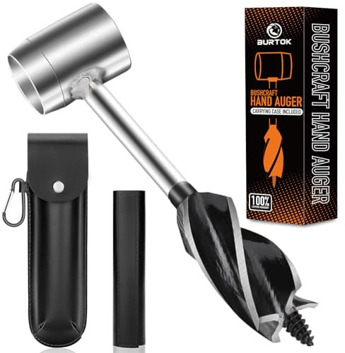 Bushcraft Gear for Survival,Survival Tools,Bushcraft Auger,Scotch Eye Wood Auger Drill Bit for Camping and Bushcraft (Black)