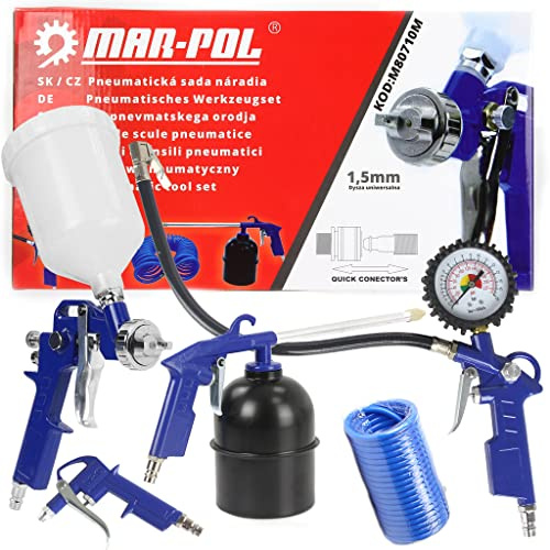 IMJ-Global Kit Utensili per Compressore ad Aria Compressa | Accessori Pneumatici | 5 pz