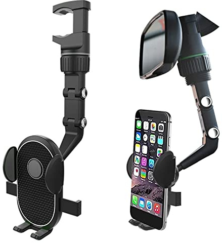 APEBAZY Universal Autotelefonhalter Multifunktional 360 Grad drehbar Auto Rückspiegel Sitz hängend Clip Halterung Handyhalterung