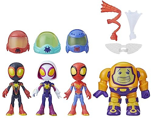 Marvel Spidey and His Amazing Friends Web-Spinners Gear Up For Adventure - Giocattolo del supereroe - Giocattoli della scuola materna, confezione da collezione