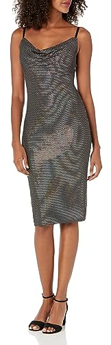 Guess Abito Canotta da Donna con Collo a Cappuccio Scintillante, Multi, 42
