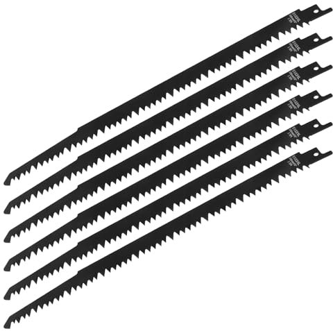 LT Easiyl 6x Lame Per Sega Alternativa SCRS1531LL 300 Mm Lama Per Sega Alternativa Nera In Acciaio Ad Alto Tenore Di Carbonio 5TPI Lama Per Sega Alternativa Per Il Taglio Del Legno